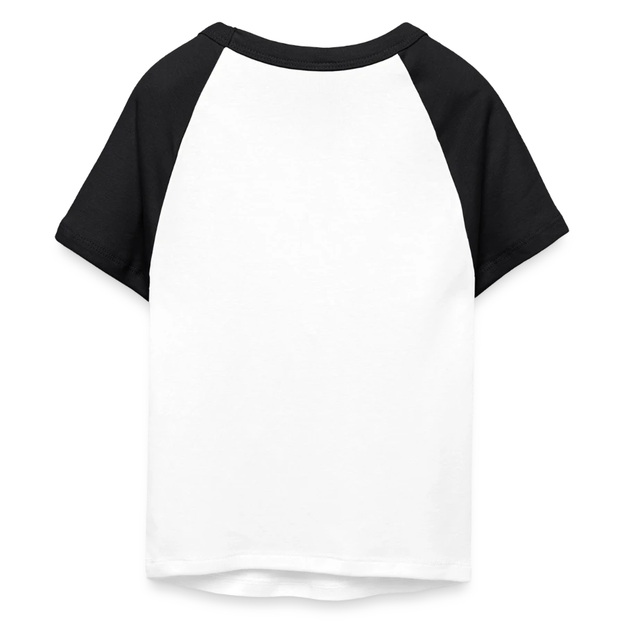 Milan badge on a women's cropped baseball t-shirt, white/black, back