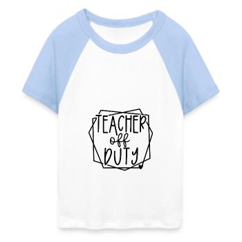 Lehrer Außerhalb des Dienstes Spaß Entspannung Zeit Design - Frauen Cropped Baseball T-Shirt - Weiß/Hellblau - Vorne