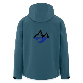 Mountain & wave - Veste softshell homme en polyester recyclé Stanley/Stella - bleu pétrole foncé - Dos - AI Model Male 185 light (185cm)