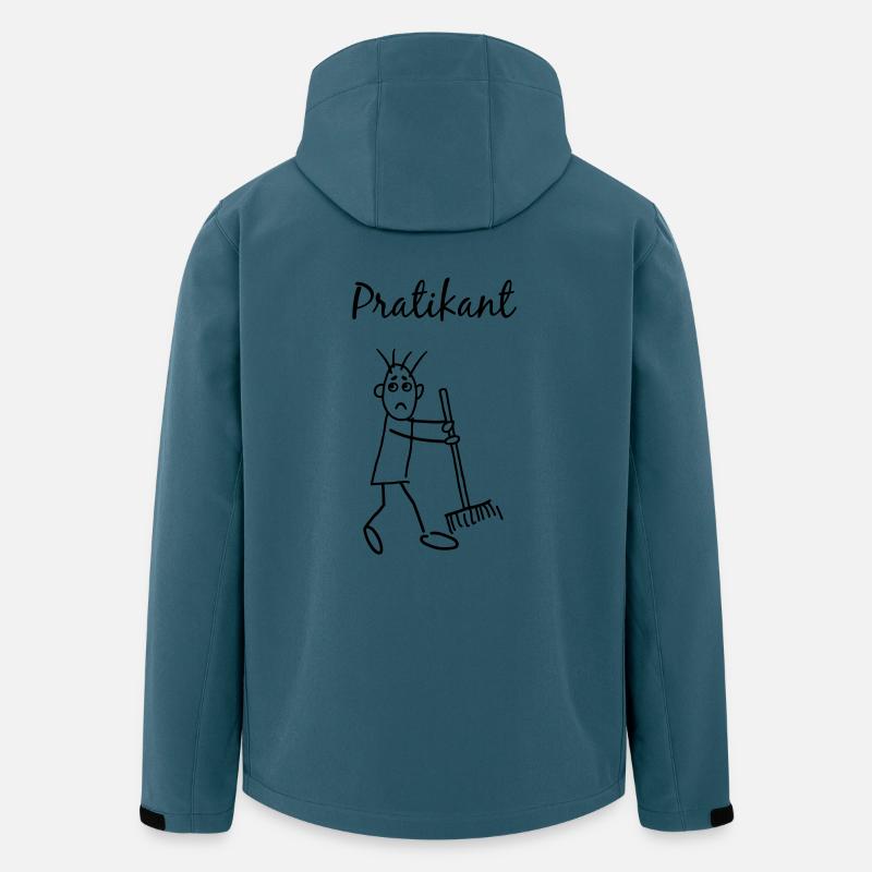 Strichmännchen Praktikant - Recycelte Männer Softshell-Jacke von Stanley/Stella - Dunkles Petrol