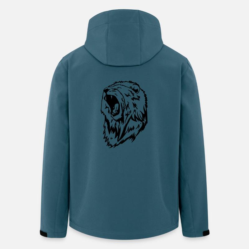 Löwenkopf - Recycelte Männer Softshell-Jacke von Stanley/Stella - Dunkles Petrol