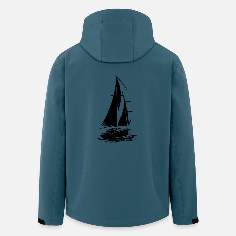 Segelboot - Recycelte Männer Softshell-Jacke von Stanley/Stella - Dunkles Petrol