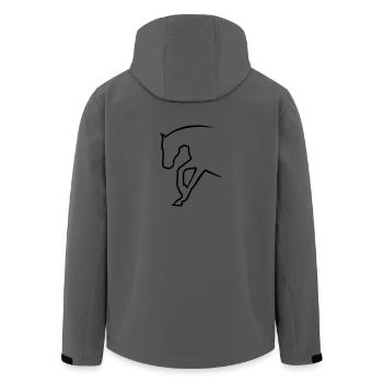 Cheval de l’Ouest - Veste softshell homme en polyester recyclé Stanley/Stella - bleu pétrole foncé - Dos - AI Model Male 185 light (185cm)