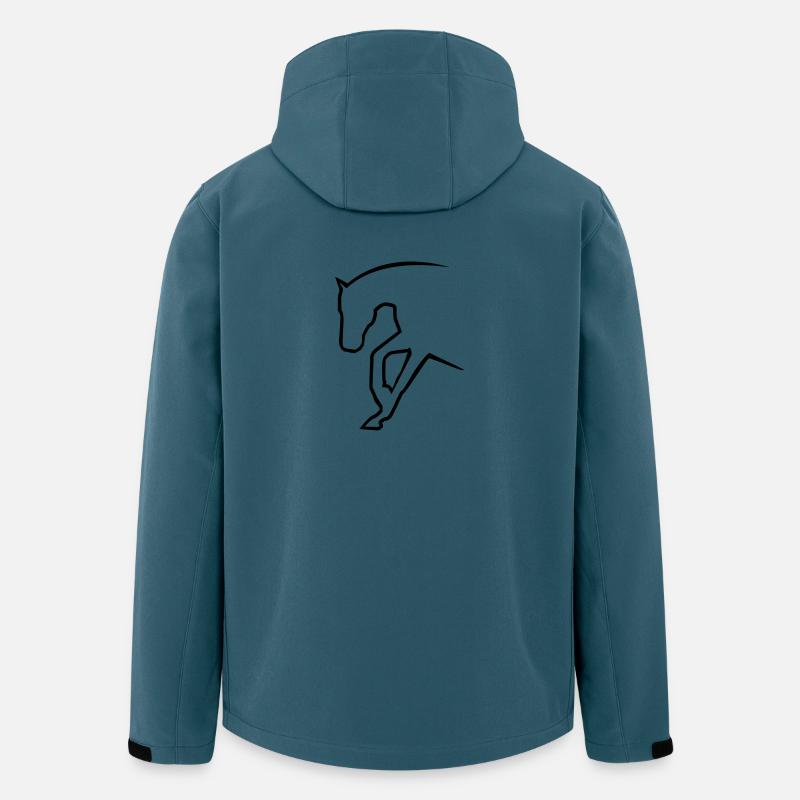 Cheval de l’Ouest - Veste softshell homme en polyester recyclé Stanley/Stella - bleu pétrole foncé