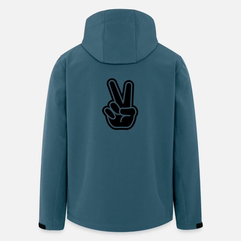PEACE - Recycelte Männer Softshell-Jacke von Stanley/Stella - Dunkles Petrol