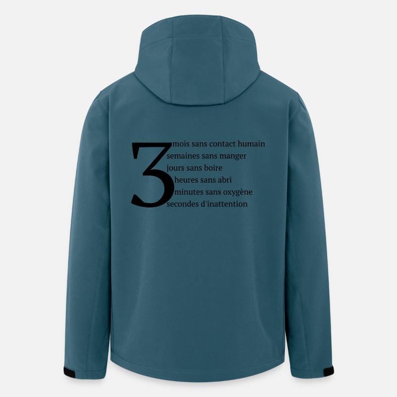 Règle des Trois - Veste softshell homme en polyester recyclé Stanley/Stella - bleu pétrole foncé