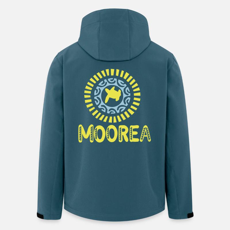 turtle polynesian tattoo moorea - Veste softshell homme en polyester recyclé Stanley/Stella - bleu pétrole foncé