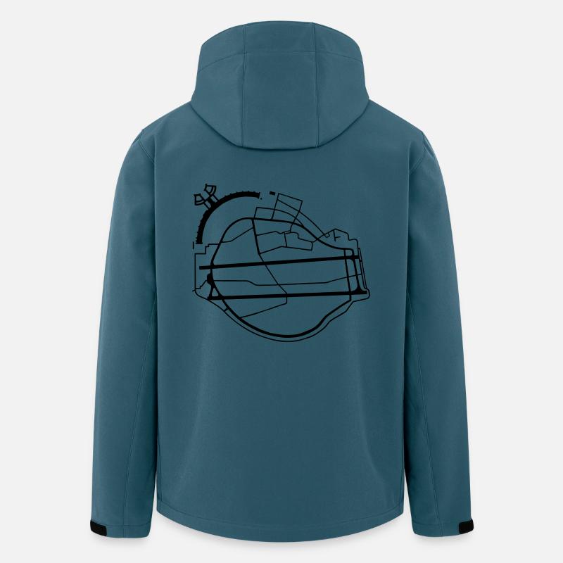 Tempelhofer Feld Berlin - Recycelte Männer Softshell-Jacke von Stanley/Stella - Dunkles Petrol