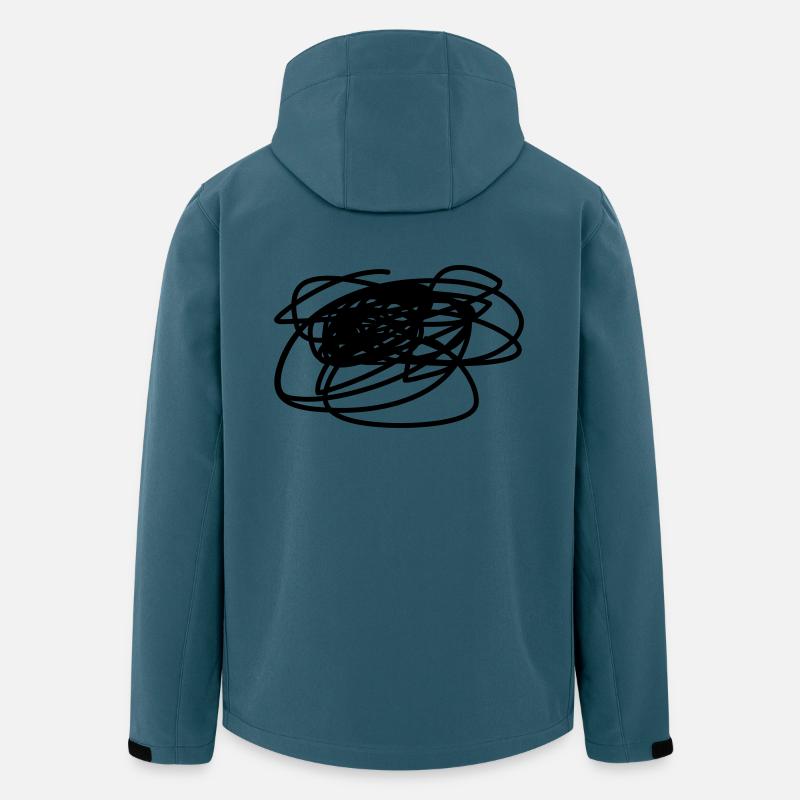 kritzeln - Recycelte Männer Softshell-Jacke von Stanley/Stella - Dunkles Petrol