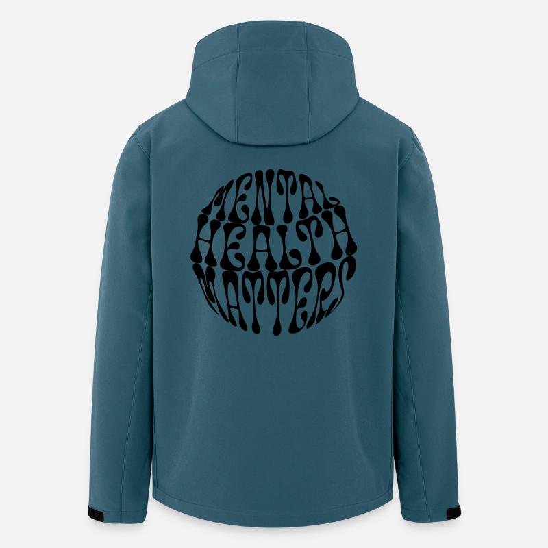 Awareness Mental health matters Statement - Recycelte Männer Softshell-Jacke von Stanley/Stella - Dunkles Petrol