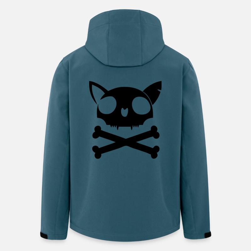 death cat - Recycelte Männer Softshell-Jacke von Stanley/Stella - Dunkles Petrol