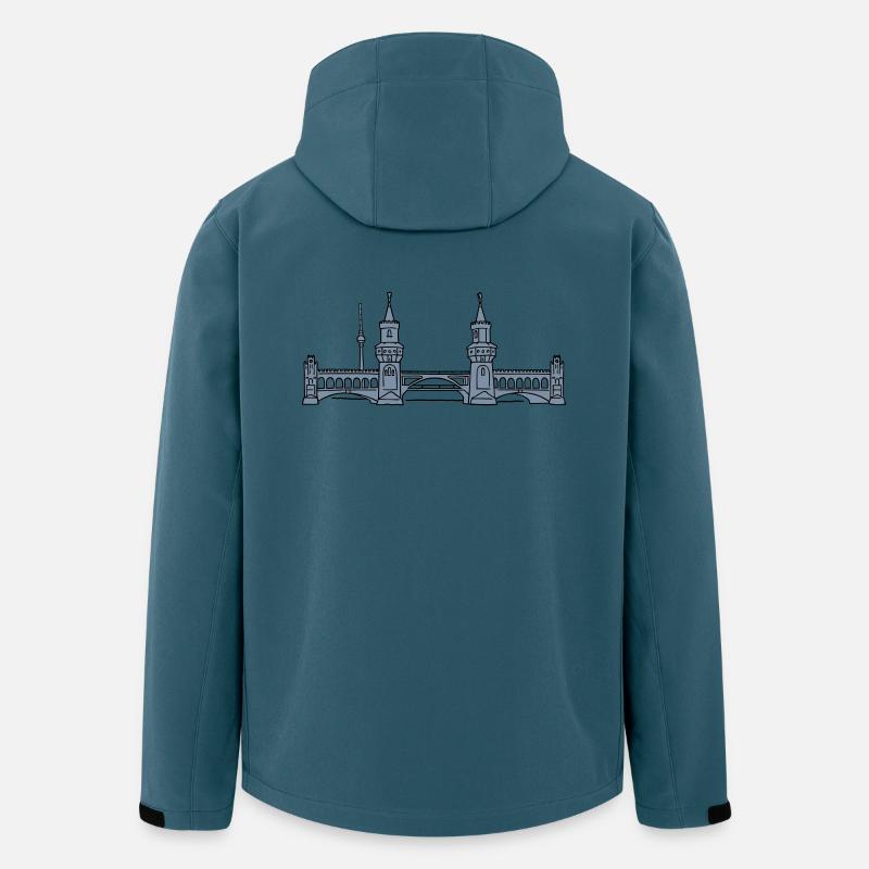 Oberbaumbrücke Berlin 2 - Recycelte Männer Softshell-Jacke von Stanley/Stella - Dunkles Petrol