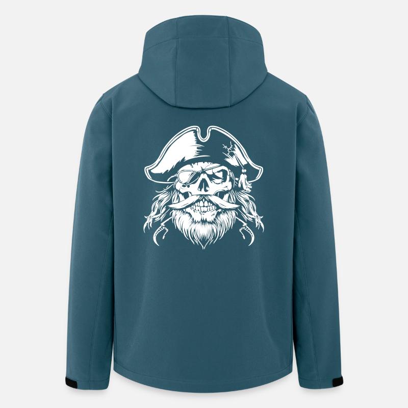 pirat skull - Recycelte Männer Softshell-Jacke von Stanley/Stella - Dunkles Petrol