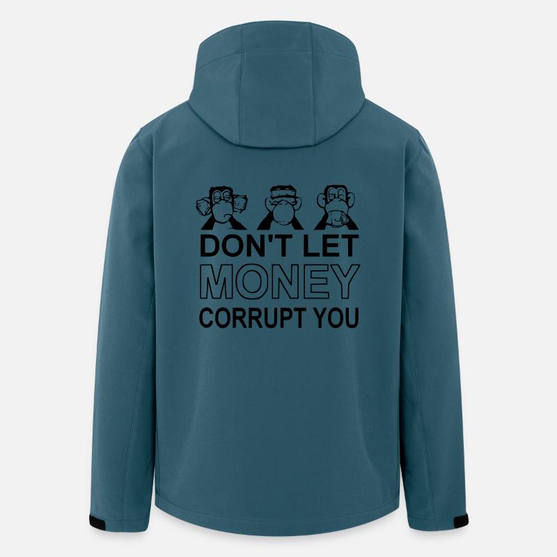 Affe/Monkey - Recycelte Männer Softshell-Jacke von Stanley/Stella - Dunkles Petrol