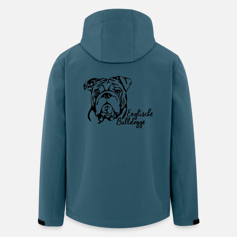 ENGLISCHE BULLDOGGE Hunde Hund Wilsigns - Recycelte Männer Softshell-Jacke von Stanley/Stella - Dunkles Petrol