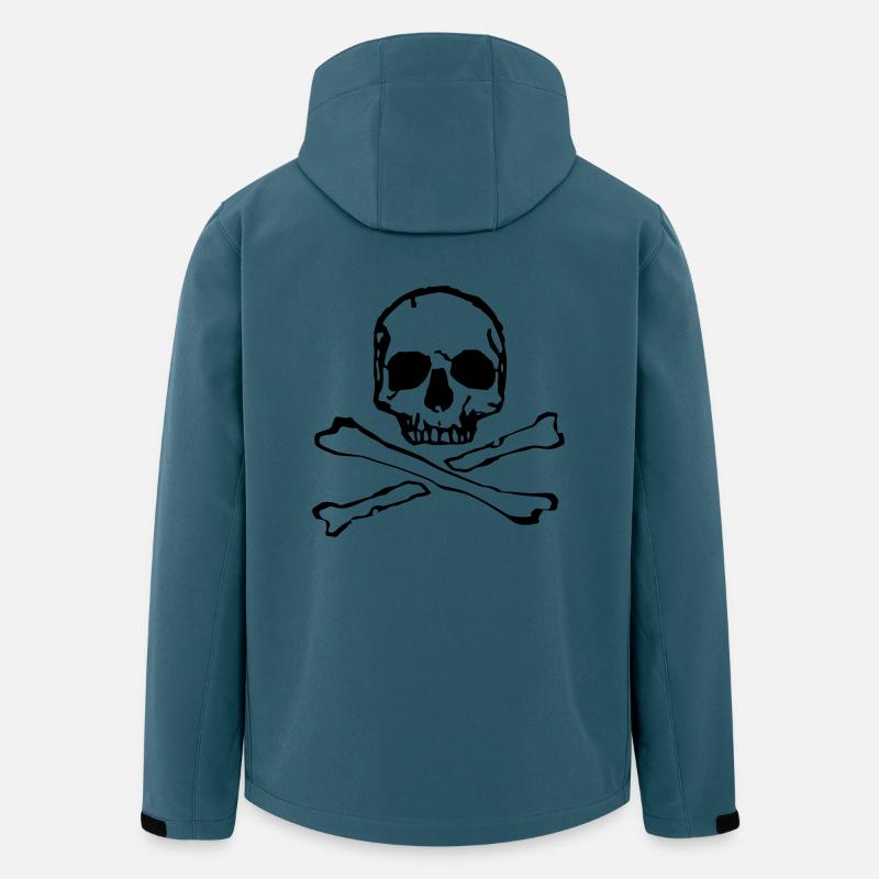Totenkopf Skull Knochen Bones Tattoo Style - Recycelte Männer Softshell-Jacke von Stanley/Stella - Dunkles Petrol