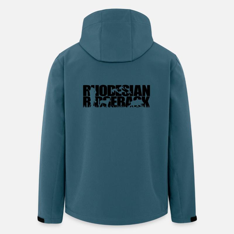la chasse Rhodesian Ridgeback - Veste softshell homme en polyester recyclé Stanley/Stella - bleu pétrole foncé
