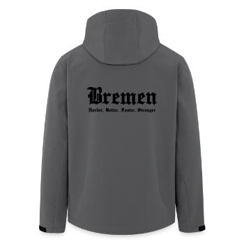 Bremen Harder Better Faster Stronger - Recycelte Männer Softshell-Jacke von Stanley/Stella - Dunkles Petrol - Hinten - AI Model Male 185 light (185cm)