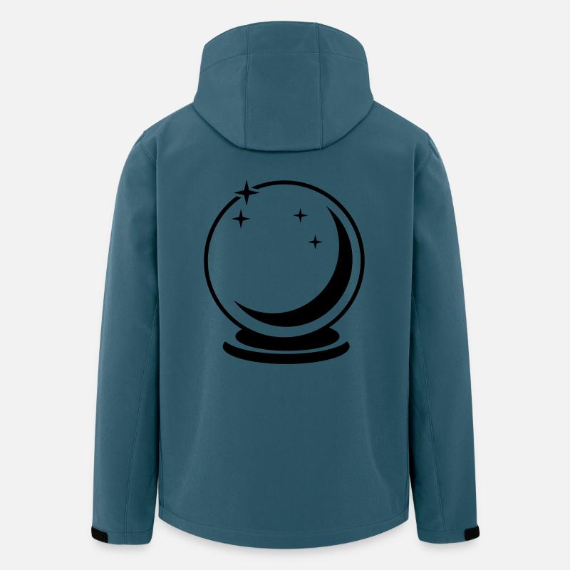 boule de cristal - Veste softshell homme en polyester recyclé Stanley/Stella - bleu pétrole foncé