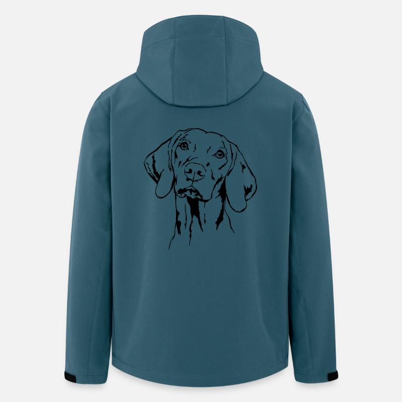 MAGYAR VIZSLA Portrait Wilsigns Jagdhunde Jagdhund - Recycelte Männer Softshell-Jacke von Stanley/Stella - Dunkles Petrol
