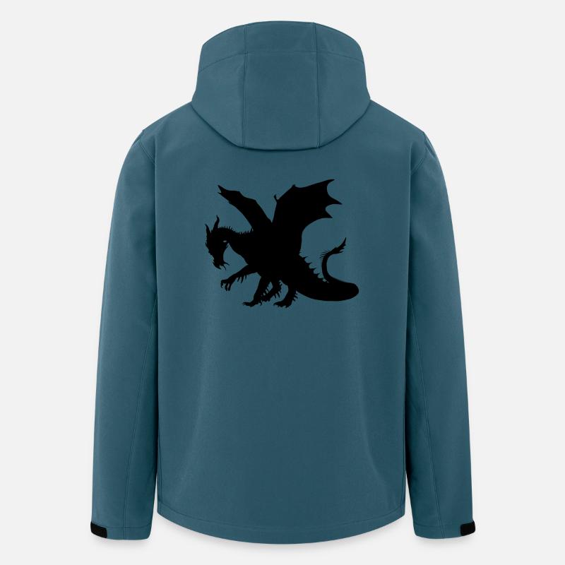 Drache - Recycelte Männer Softshell-Jacke von Stanley/Stella - Dunkles Petrol