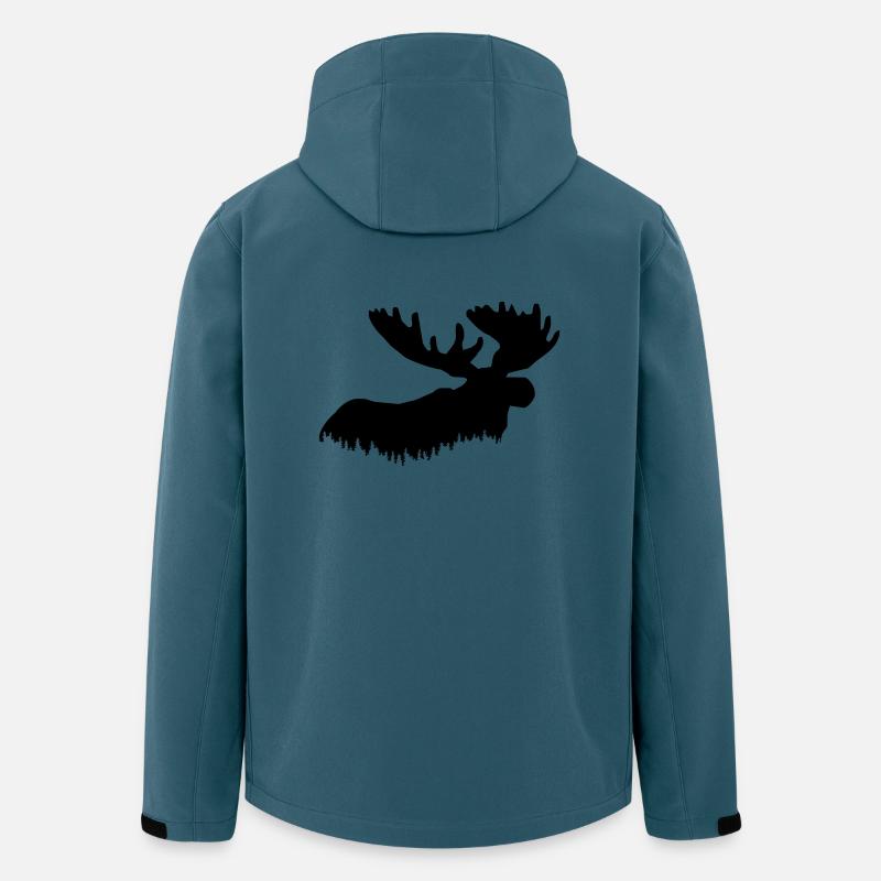 Elch - Recycelte Männer Softshell-Jacke von Stanley/Stella - Dunkles Petrol