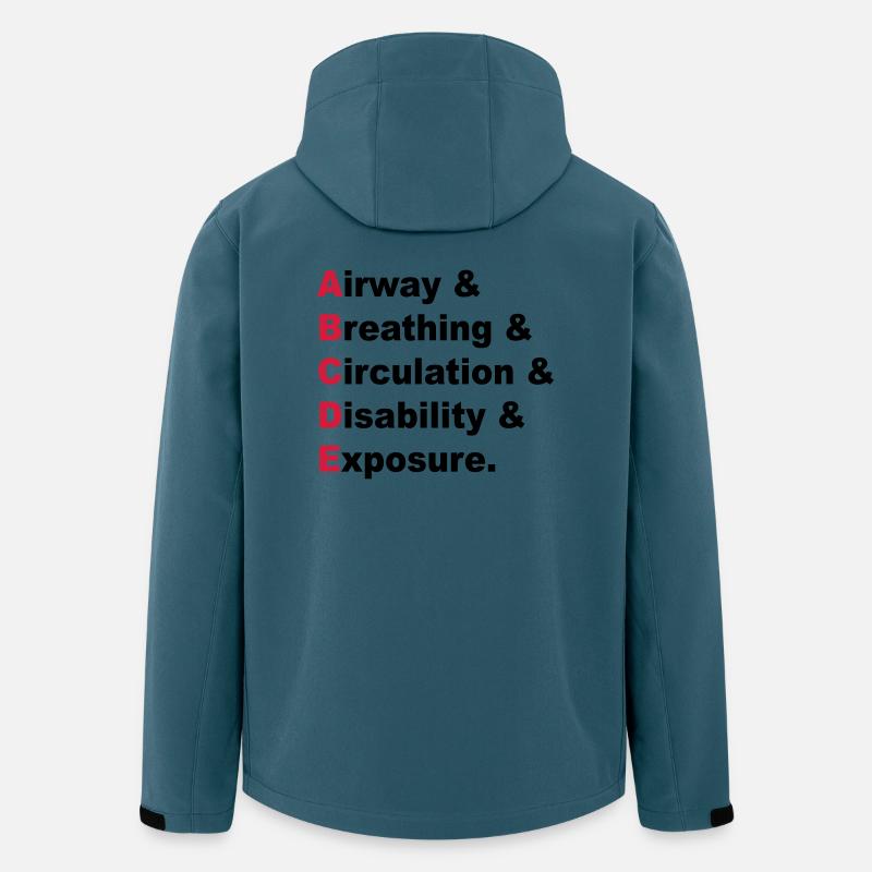 Règle ABCDE - Veste softshell homme en polyester recyclé Stanley/Stella - bleu pétrole foncé