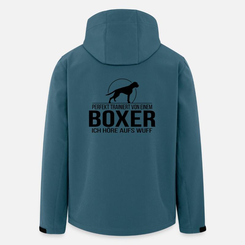 BOXER wuff - Recycelte Männer Softshell-Jacke von Stanley/Stella - Dunkles Petrol