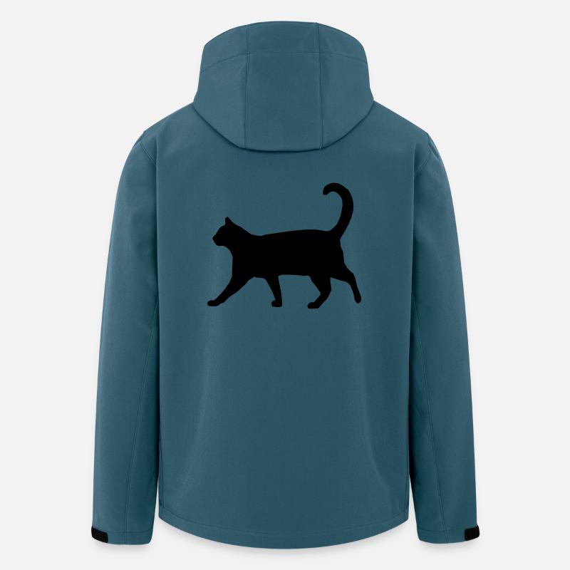 Stolze Katze - Recycelte Männer Softshell-Jacke von Stanley/Stella - Dunkles Petrol