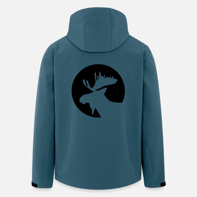 Elch - Recycelte Männer Softshell-Jacke von Stanley/Stella - Dunkles Petrol