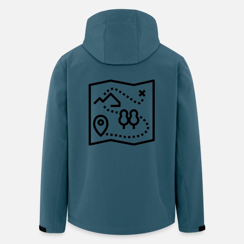 Card Treasure Gift Camping Adventure - Men’s Recycled Softshell Jacket by Stanley/Stella - stargazer
