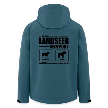 LANDSEER kein Pony Wilsigns Hundespruch Hund - Recycelte Männer Softshell-Jacke von Stanley/Stella - Dunkles Petrol - Hinten - AI Model Male 185 light (185cm)