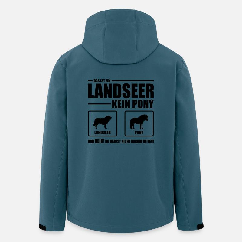 LANDSEER kein Pony Wilsigns Hundespruch Hund - Recycelte Männer Softshell-Jacke von Stanley/Stella - Dunkles Petrol