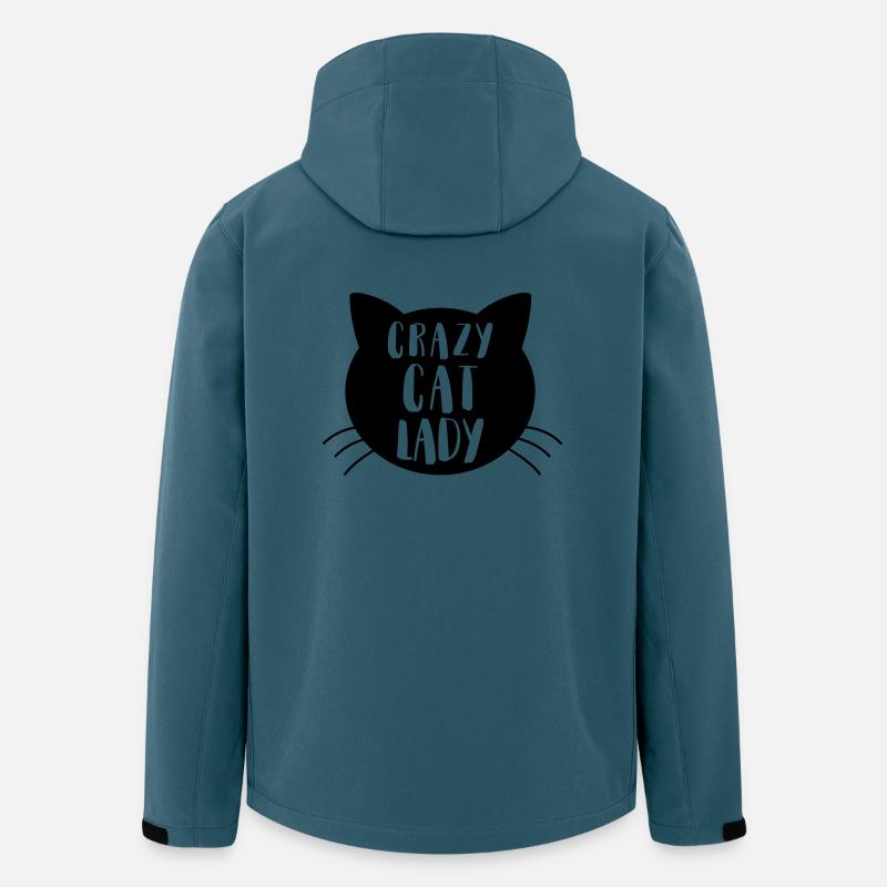 Crazy cat Lady - Recycelte Männer Softshell-Jacke von Stanley/Stella - Dunkles Petrol