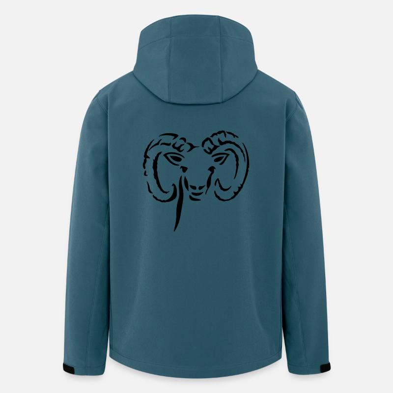 Widder - Recycelte Männer Softshell-Jacke von Stanley/Stella - Dunkles Petrol