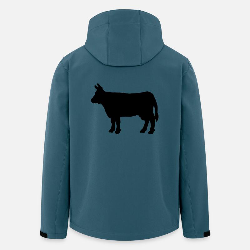 Rind Kuh Tier - Recycelte Männer Softshell-Jacke von Stanley/Stella - Dunkles Petrol