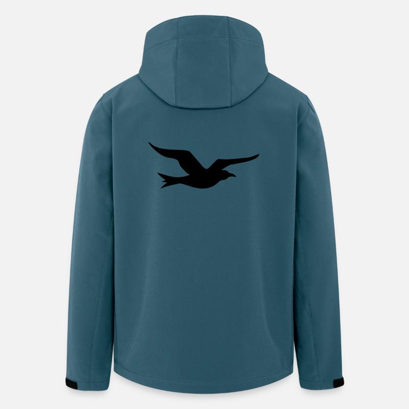 Möwe von der Küste Geschenk - Recycelte Männer Softshell-Jacke von Stanley/Stella - Dunkles Petrol