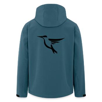 Hummingbird 2 - idée de cadeau d'oiseau - Veste softshell homme en polyester recyclé Stanley/Stella - bleu pétrole foncé - Dos - AI Model Male 185 light (185cm)