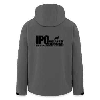 IPO HOLLANDSE HERDER - Recycelte Männer Softshell-Jacke von Stanley/Stella - Dunkles Petrol - Hinten - AI Model Male 185 light (185cm)