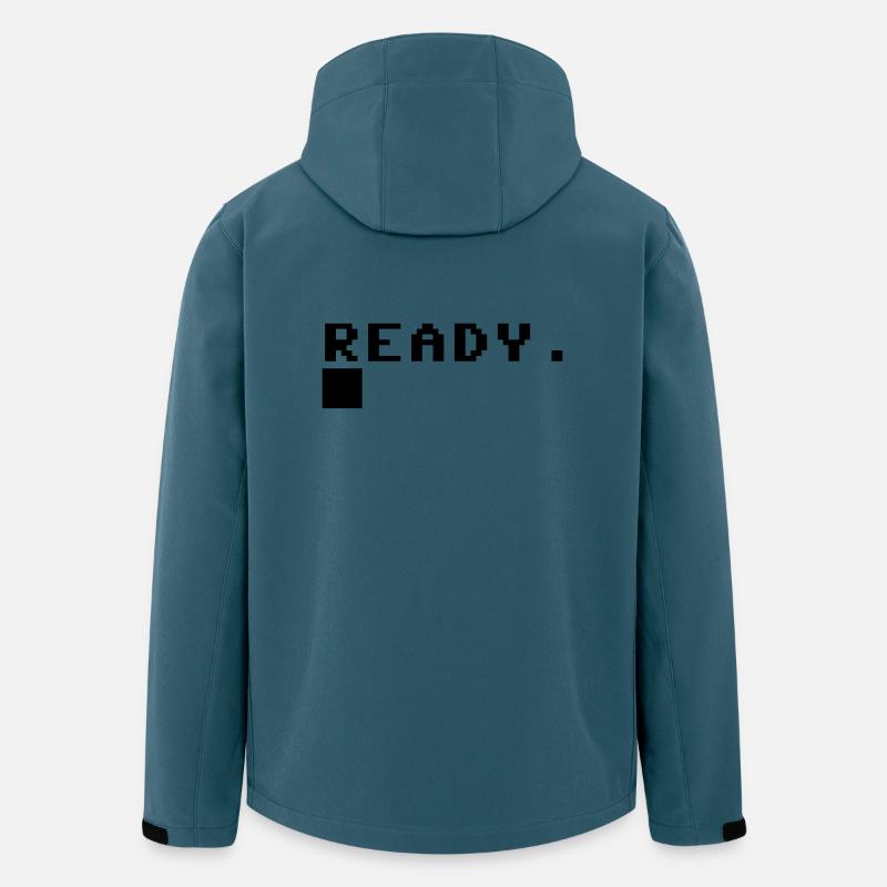 C64 Ready Nerd Computer Retro Geschenk Idee - Recycelte Männer Softshell-Jacke von Stanley/Stella - Dunkles Petrol