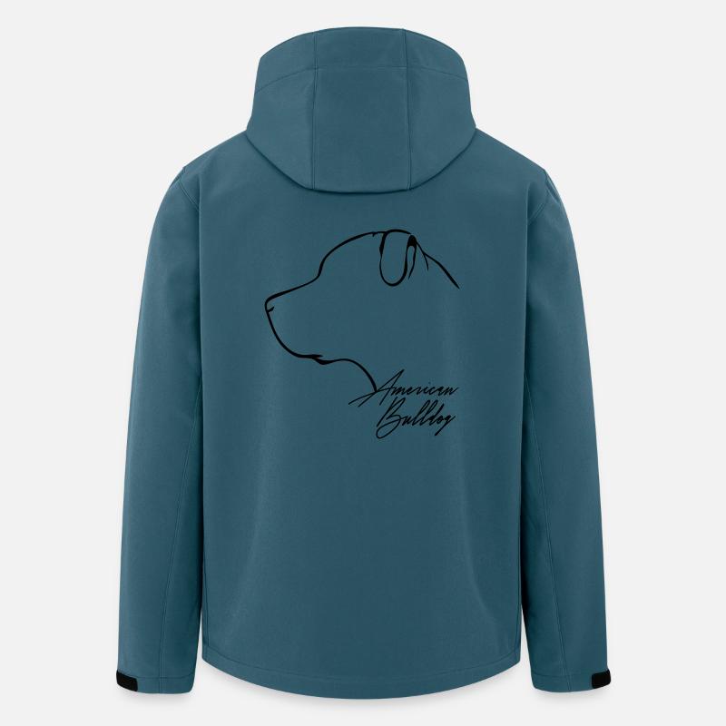 AMERICAN BULLDOG Profil WILSIGNS - Recycelte Männer Softshell-Jacke von Stanley/Stella - Dunkles Petrol