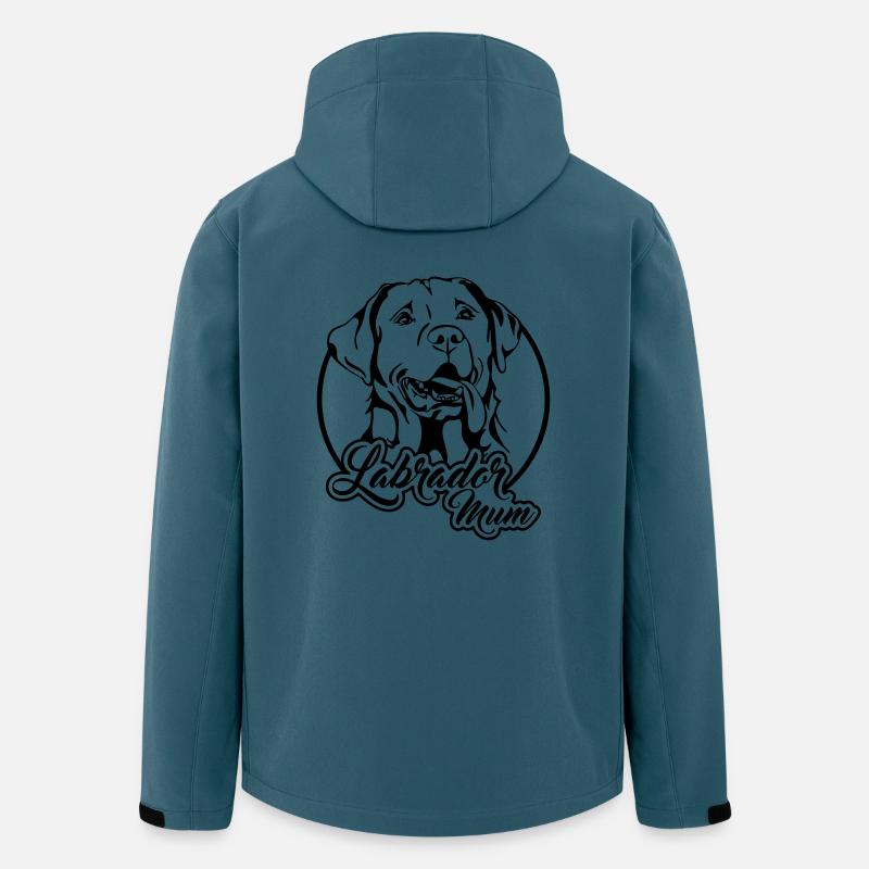 LABRADOR MUM Mama Labbi Hund Hunde Wilsigns - Recycelte Männer Softshell-Jacke von Stanley/Stella - Dunkles Petrol