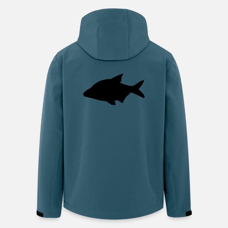 Fisch-Silhouette Brassen - Recycelte Männer Softshell-Jacke von Stanley/Stella - Dunkles Petrol
