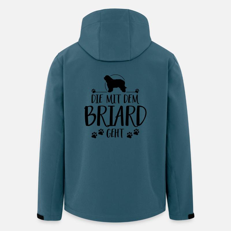 DIE MIT BRIARD GEHT Hunde Hundespruch Wilsigns - Recycelte Männer Softshell-Jacke von Stanley/Stella - Dunkles Petrol