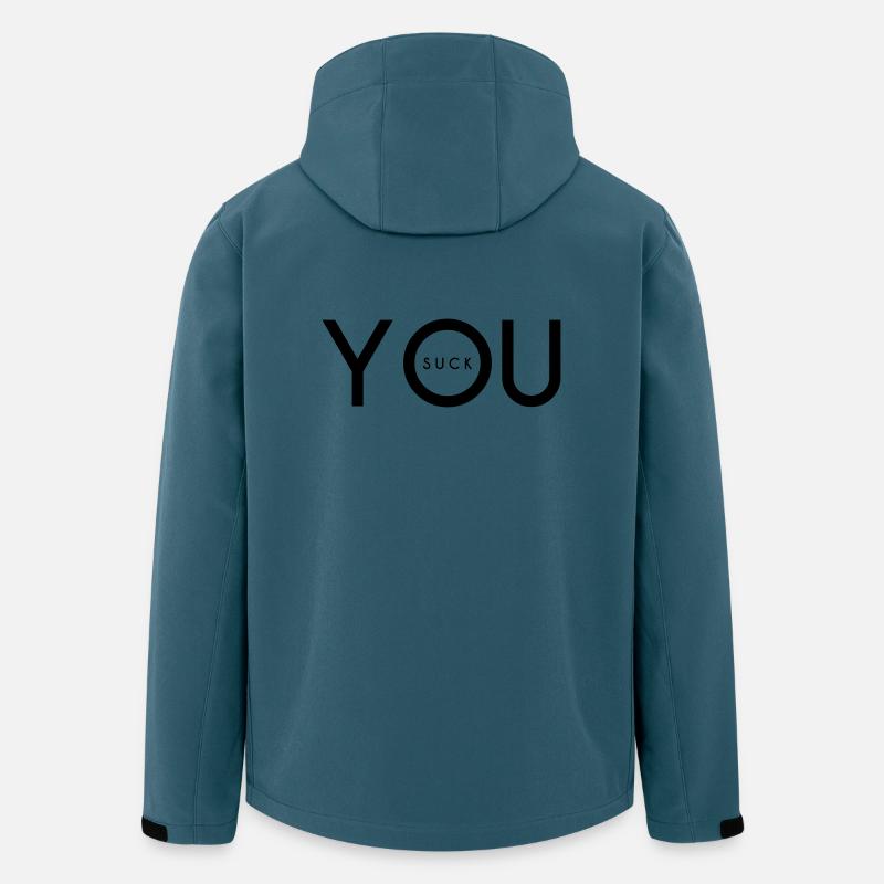 vous sucez - Veste softshell homme en polyester recyclé Stanley/Stella - bleu pétrole foncé