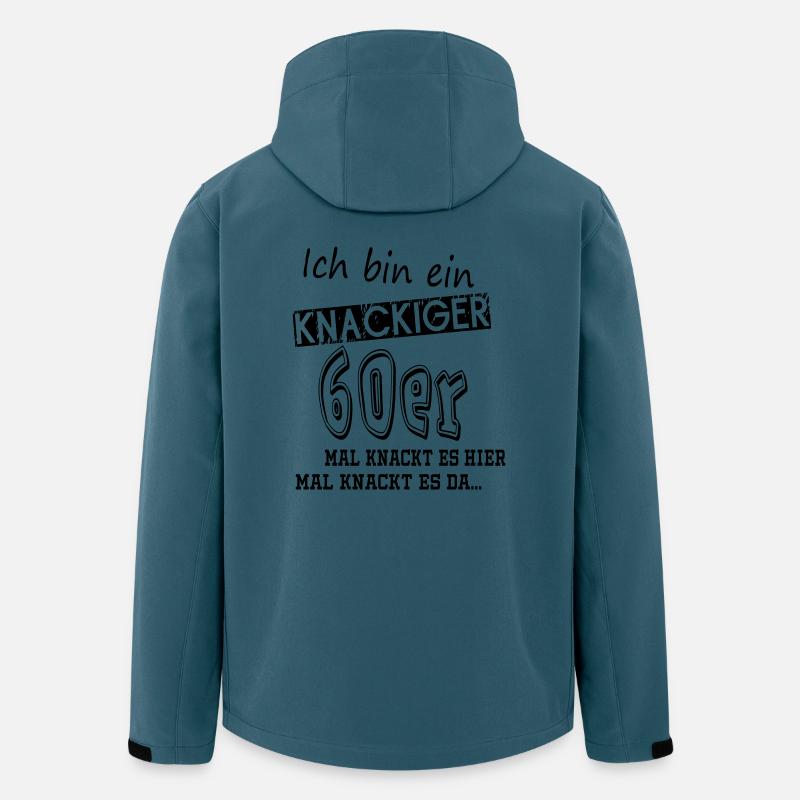 60 Jahre - Recycelte Männer Softshell-Jacke von Stanley/Stella - Dunkles Petrol