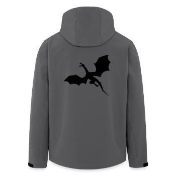 Fliegender Drache - Recycelte Männer Softshell-Jacke von Stanley/Stella - Dunkles Petrol - Hinten - AI Model Male 185 light (185cm)