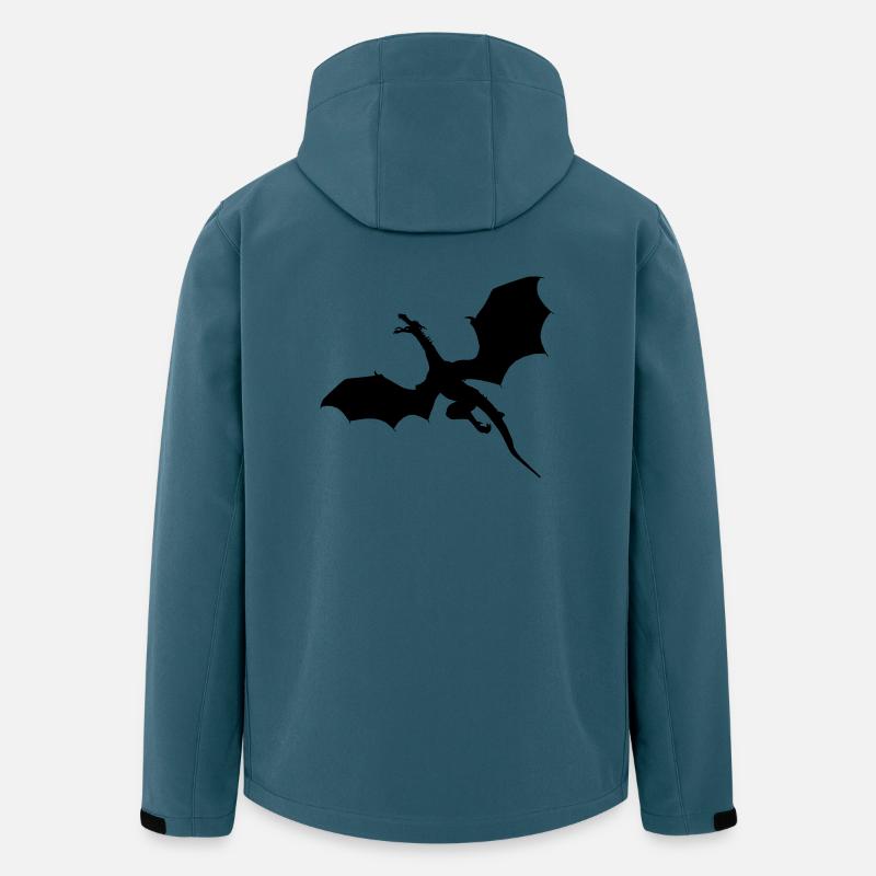 Fliegender Drache - Recycelte Männer Softshell-Jacke von Stanley/Stella - Dunkles Petrol