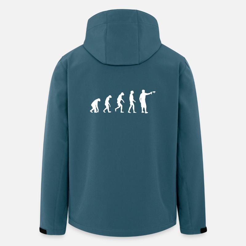 Evolution de Graffiti/ Streetart / Bombing - Veste softshell homme en polyester recyclé Stanley/Stella - bleu pétrole foncé