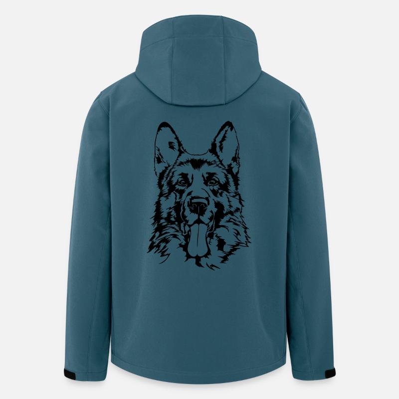 DEUTSCHER SCHÄFERHUND - GERMAN SHEPHERD Wilsigns - Recycelte Männer Softshell-Jacke von Stanley/Stella - Dunkles Petrol